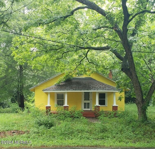 view of single story home