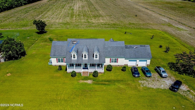 drone / aerial view with a rural view