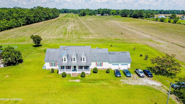 drone / aerial view featuring a rural view