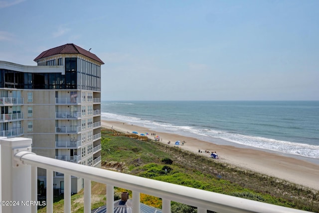 water view with a view of the beach