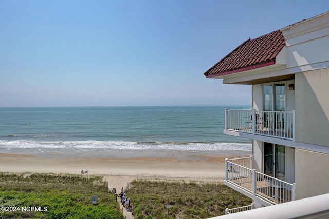 property view of water with a view of the beach