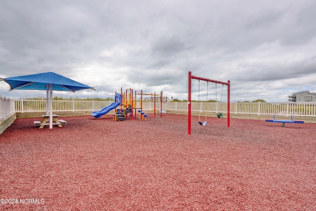 view of jungle gym