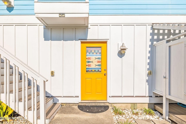 view of doorway to property