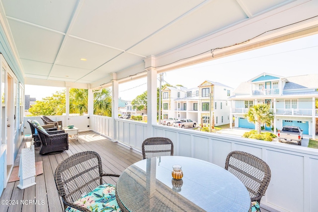 view of sunroom