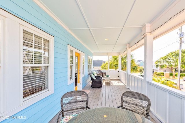 view of sunroom / solarium