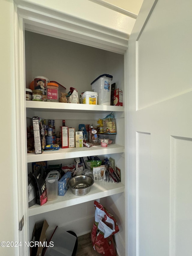 view of pantry