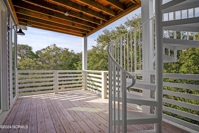 view of wooden deck