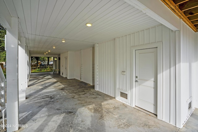 view of patio / terrace featuring a carport