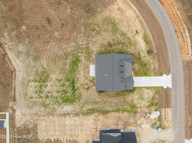 bird's eye view with a rural view