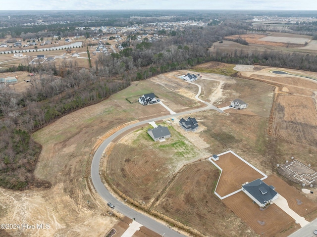 bird's eye view with a rural view