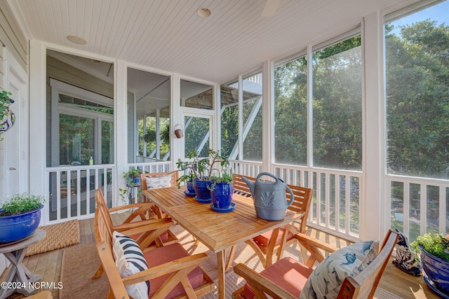 sunroom with a healthy amount of sunlight