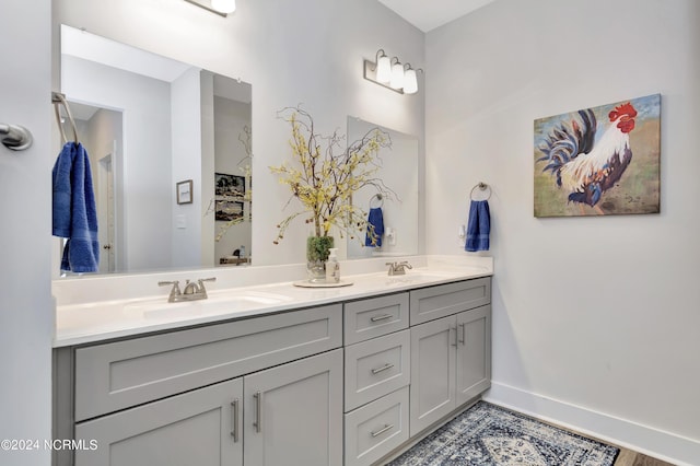 bathroom with vanity