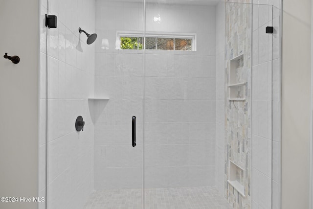 full bathroom with a stall shower