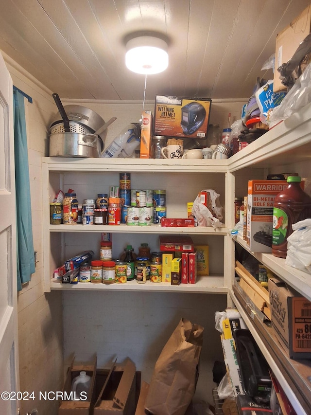 view of pantry