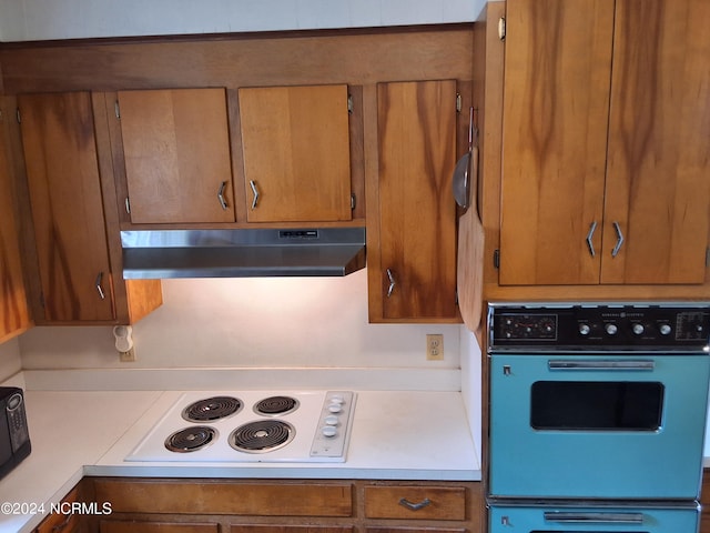 kitchen with white electric stovetop