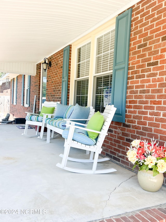 view of patio with covered porch