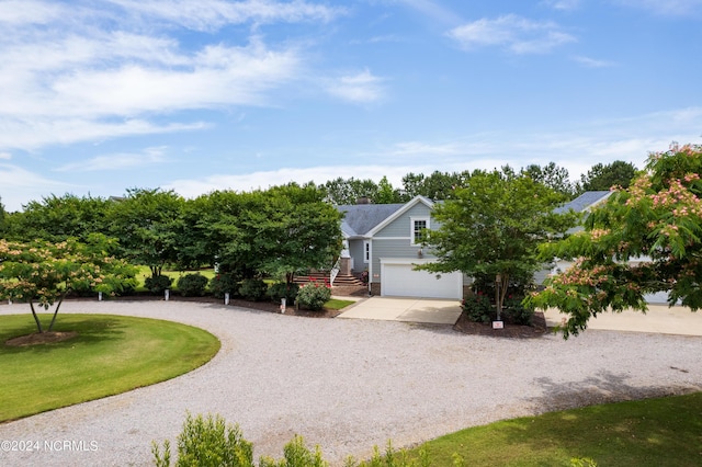 view of front of house with concrete driveway