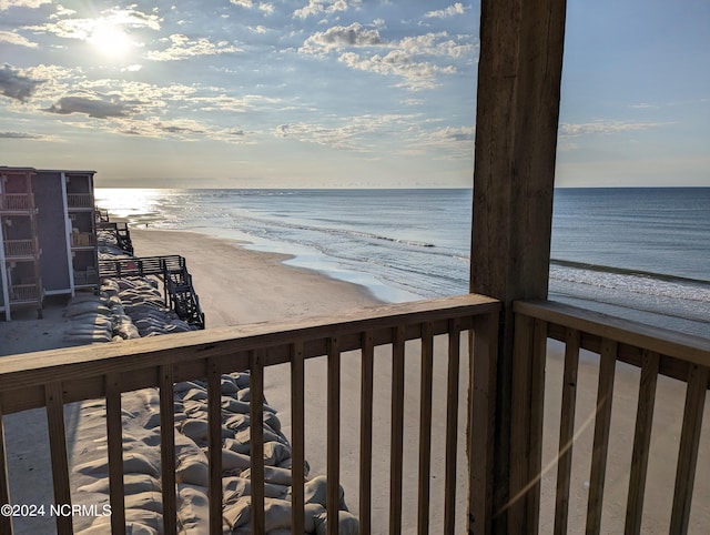 water view with a view of the beach