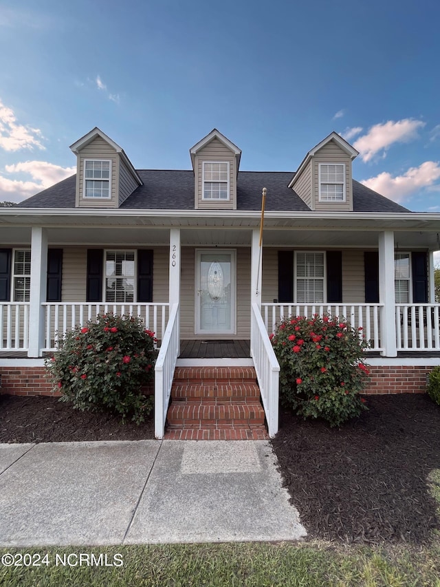 view of front of house with a porch