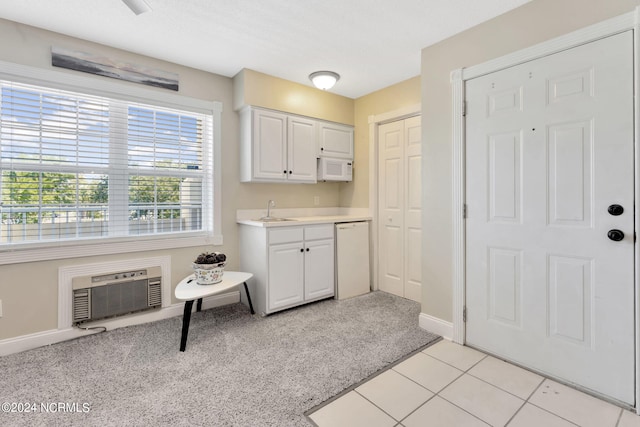 bathroom featuring vanity, a wall mounted air conditioner, and tile patterned floors