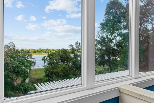 room details with a water view