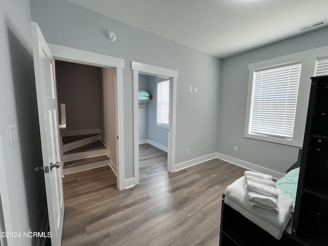 living area featuring hardwood / wood-style flooring and plenty of natural light