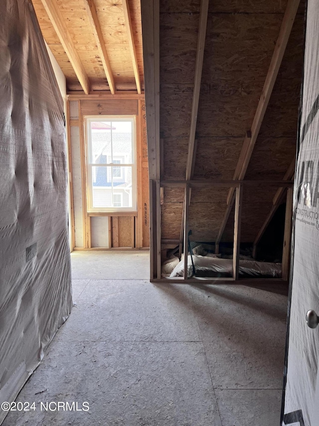 view of attic