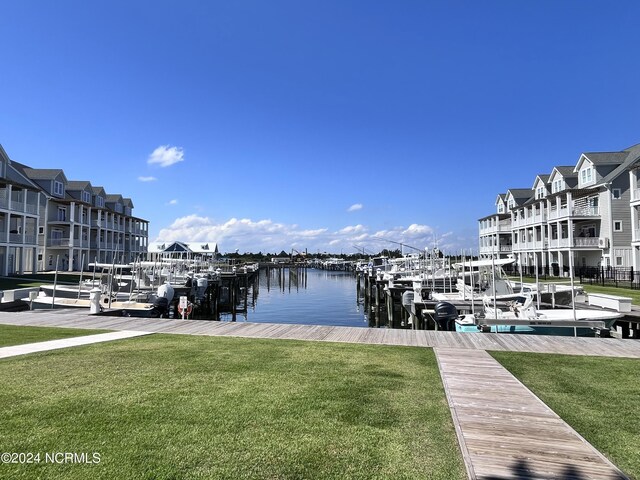 200 Olde Towne Yacht Club Dr Unit 34, Beaufort, NC 28516 - dock area with a yard and a water view
