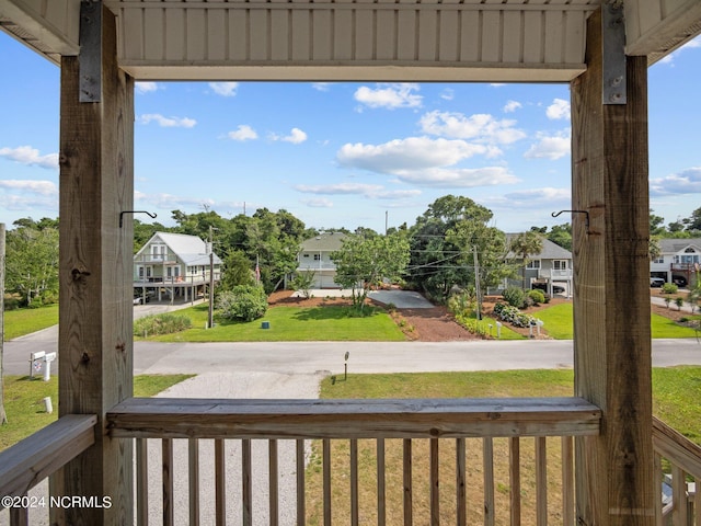 view of yard featuring a porch