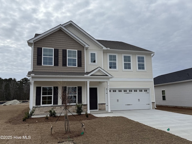 view of front of home featuring a garage