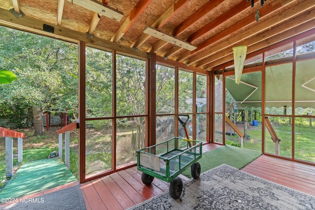 sunroom / solarium with a healthy amount of sunlight