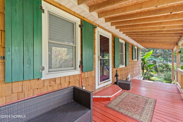 view of wooden terrace