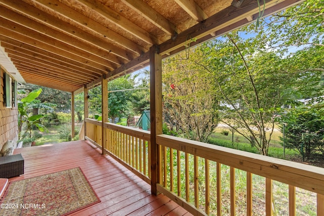 view of wooden deck