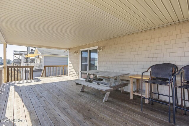 view of wooden terrace