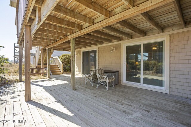 view of wooden deck