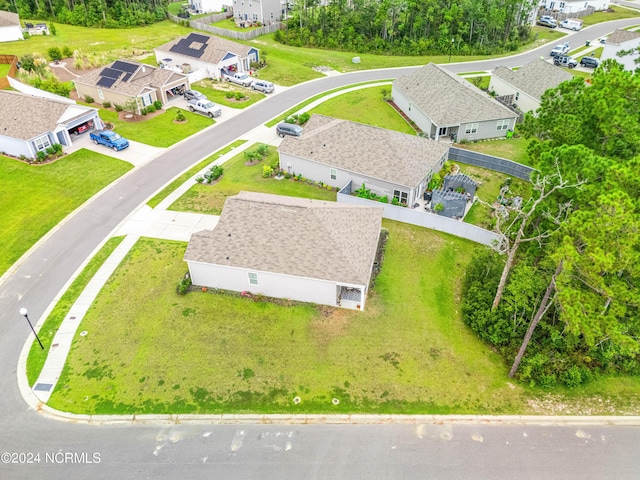 aerial view with a residential view