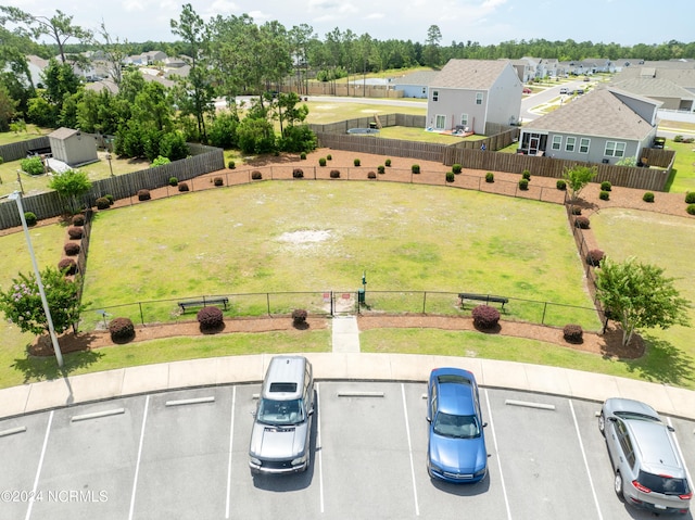 aerial view with a residential view