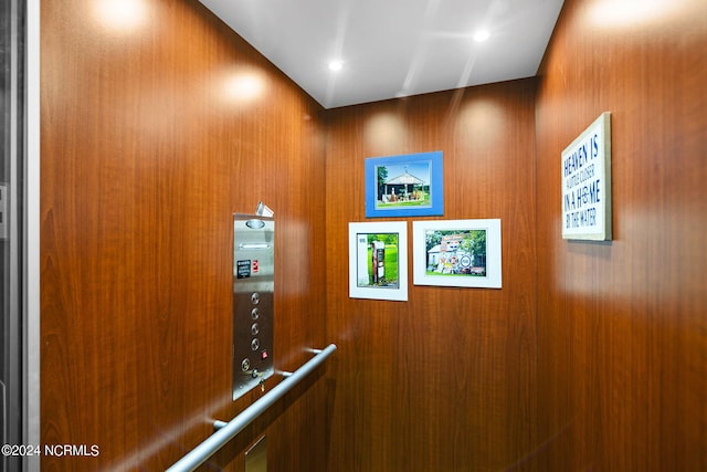 interior details featuring elevator