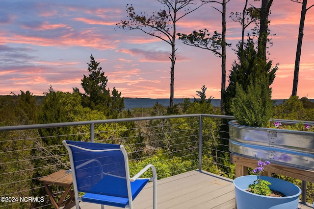 view of deck at dusk