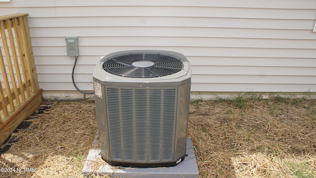 exterior details featuring central AC unit