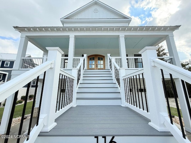 view of front of house featuring french doors