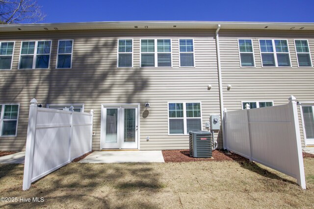 383 James St, Vass, NC 28394 - back of house with fence and central AC