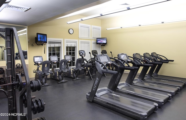 view of exercise room