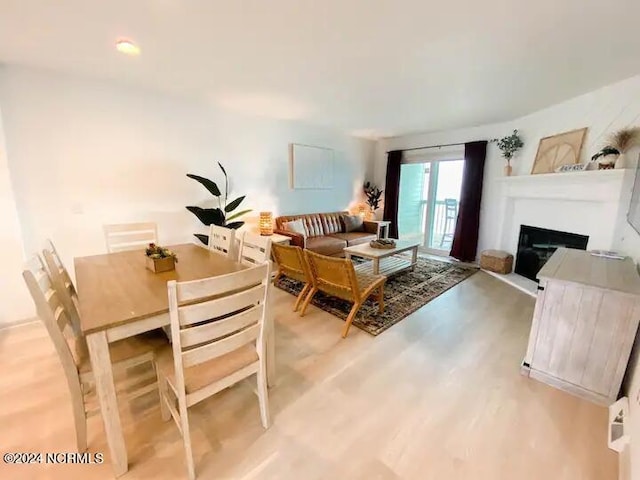 living room with wood-type flooring