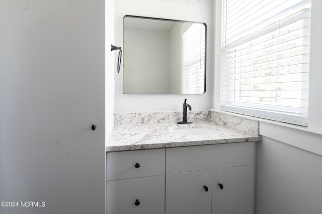 bathroom with oversized vanity