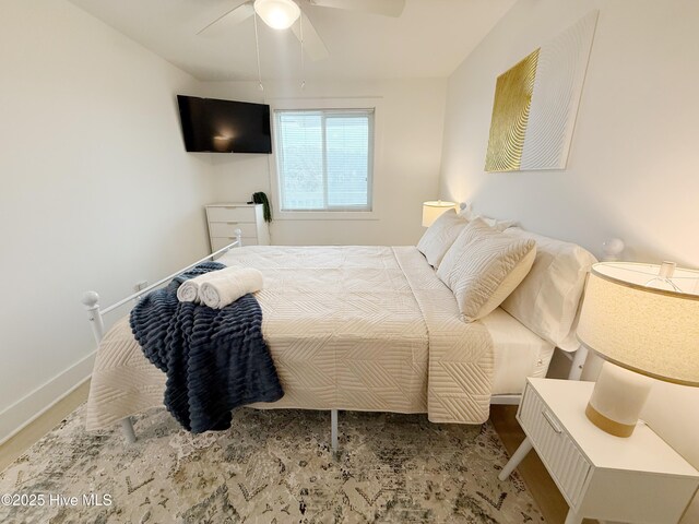 bedroom featuring light wood-type flooring