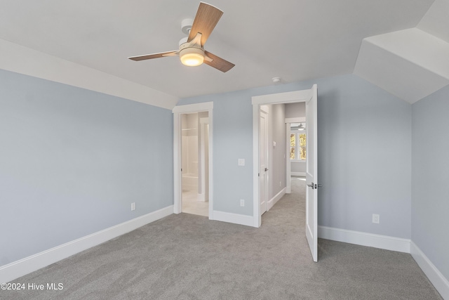 3617 Barnesmore Dr, Castle Hayne, NC 28429 - unfurnished bedroom featuring carpet flooring, baseboards, ensuite bathroom, and a ceiling fan