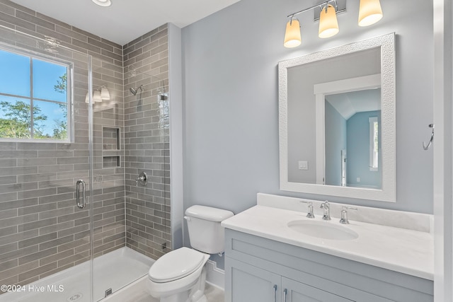 3617 Barnesmore Dr, Castle Hayne, NC 28429 - full bath featuring toilet, a shower stall, vanity, and baseboards