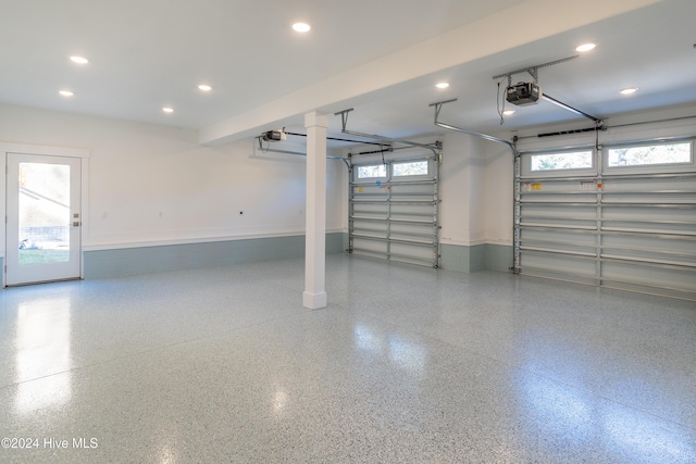 3617 Barnesmore Dr, Castle Hayne, NC 28429 - garage with a garage door opener, recessed lighting, and baseboards