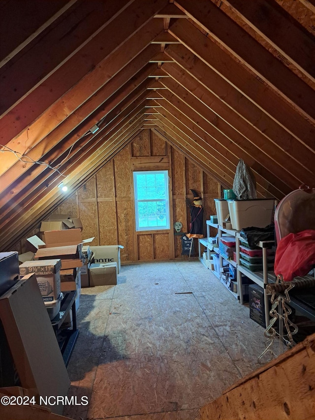 view of attic